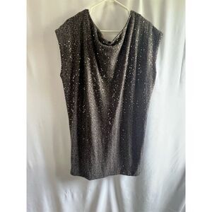 Serena Williams Signature Women's 1X Sequin Cowl Neck Sleeveless Blouse